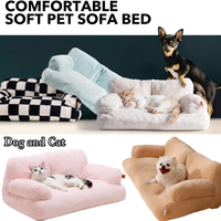 Pet Couch Bed, Washable Cat Beds for Medium Small Dogs & Cats up to 25 lbs, Dog Beds with Non-Slip Bottom, Soft Puppy Sofa Beds