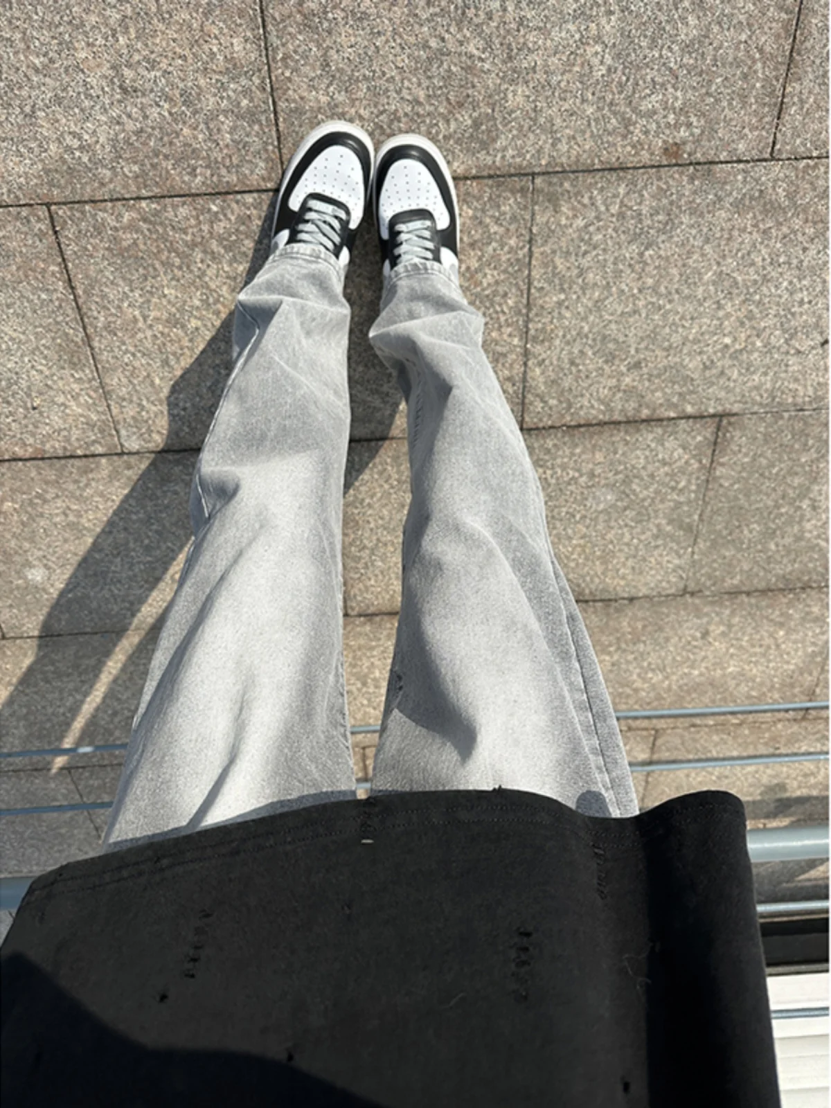 

Trendy American Retro Straight Leg Jeans Men's High Street Sle Lengthening Effect Vibe Flared Pants Autumn Collection