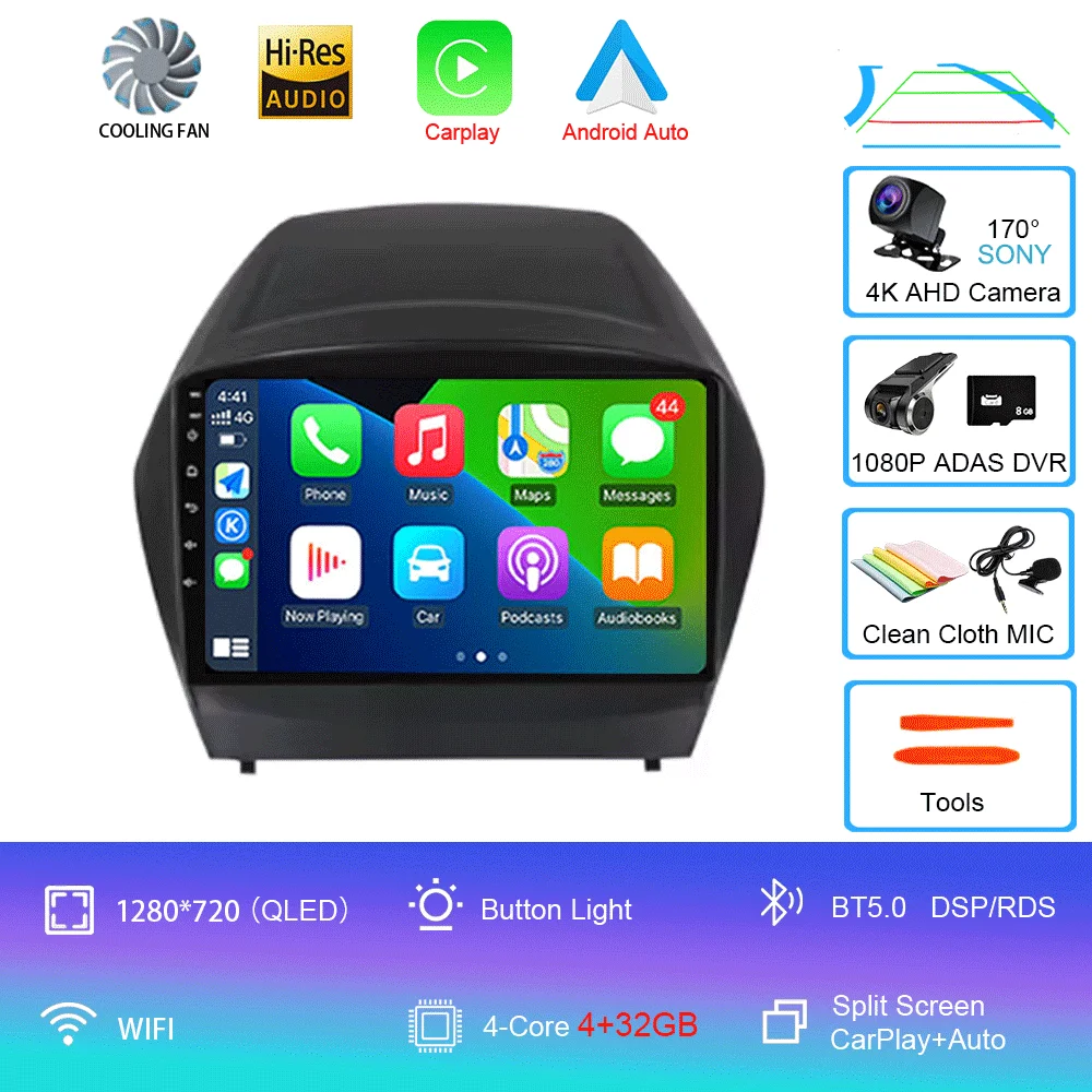 Voor HYUNDAI TUCSON IX35 2012 2013 2014 2015 8-core 4G WIFI Android 16 Auto Multimedia Stereo Auto DVD Speler Navigatie GPS Radio