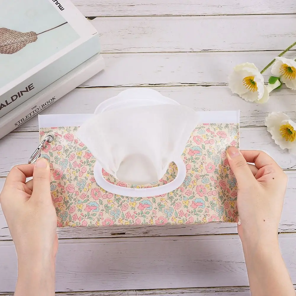 EVA Baby Wet Wipe Pouch Portable Buckle Wipes Holder Case Flip Cover Snap-Strap Refillable Wipe Bag Outdoor Useful Tissue Box