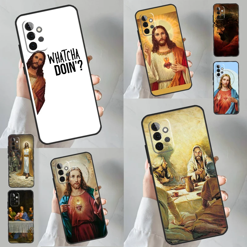 God Jesus Case For Samsung Galaxy A55 A35 A25 A15 A51 A71 A12 A32 A52 A13 A33 A53 A14 A34 A54 Cover