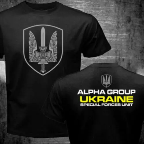 New Spetsnaz Ukraine Special Forces Alpha Group Military Men T-Shirt Short Sleeve Casual 100% Cotton Shirts