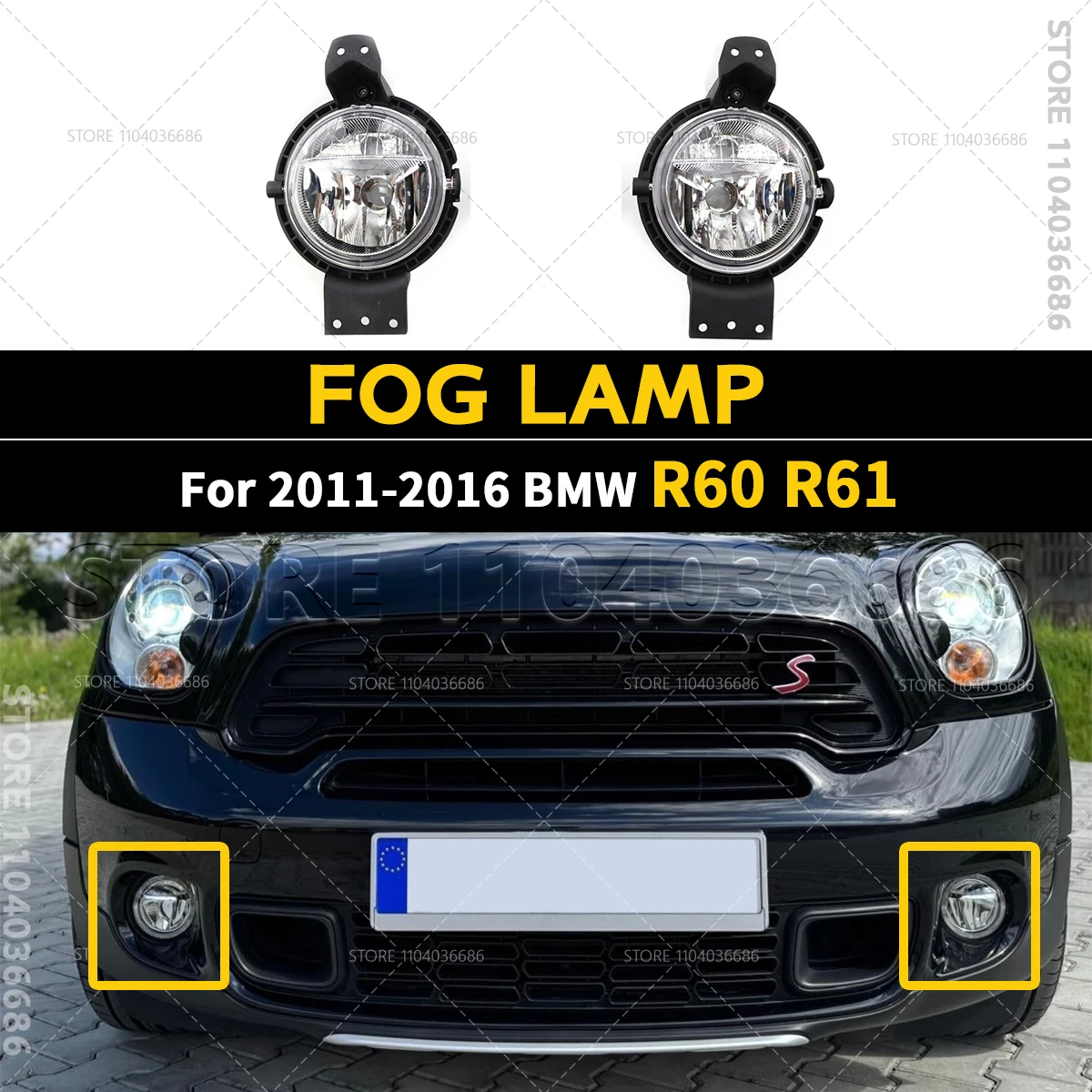 

For BMW Mini Cooper 2011-2016 Countryman(R60) Paceman(R61) Front Bumper Fog Lamp Light Without Bulb 63179802163