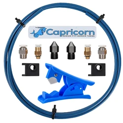 Creality 3D-tubo Capricornio Bowden PTFE, Serie XS, azul, 1M, Ajuste rápido, 1 piezas, accesorio neumático, empuje, filamento de 1,75mm