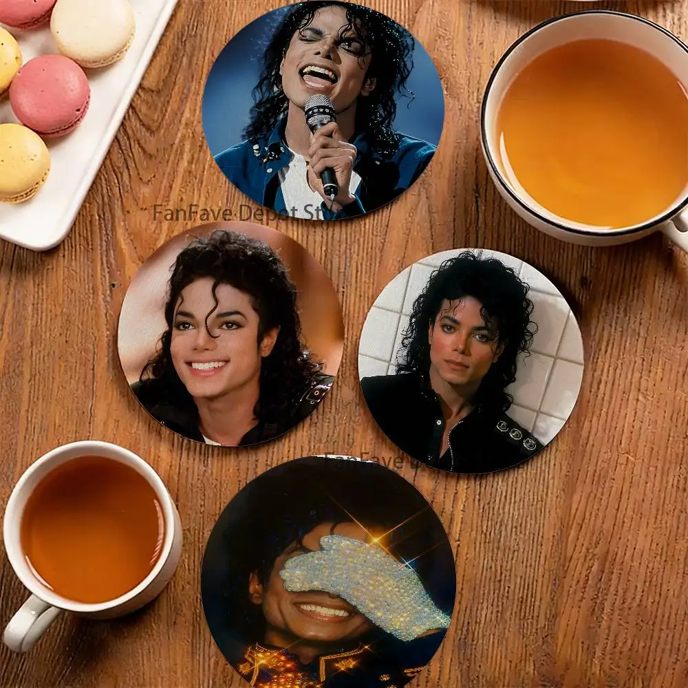 

M-Michael Singer J-Jacksons Round Coaster Non-slip table mat Insulated Coasters Kitchen Dining Room Tabletop Decor