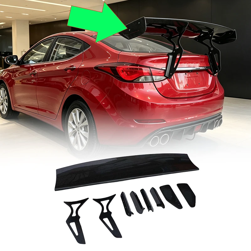 Auto Rear Spoiler Rocket Bunny Style For Hyundai Elantra MD 2012-2016 Car Exterior Body Kit Modification Accessories