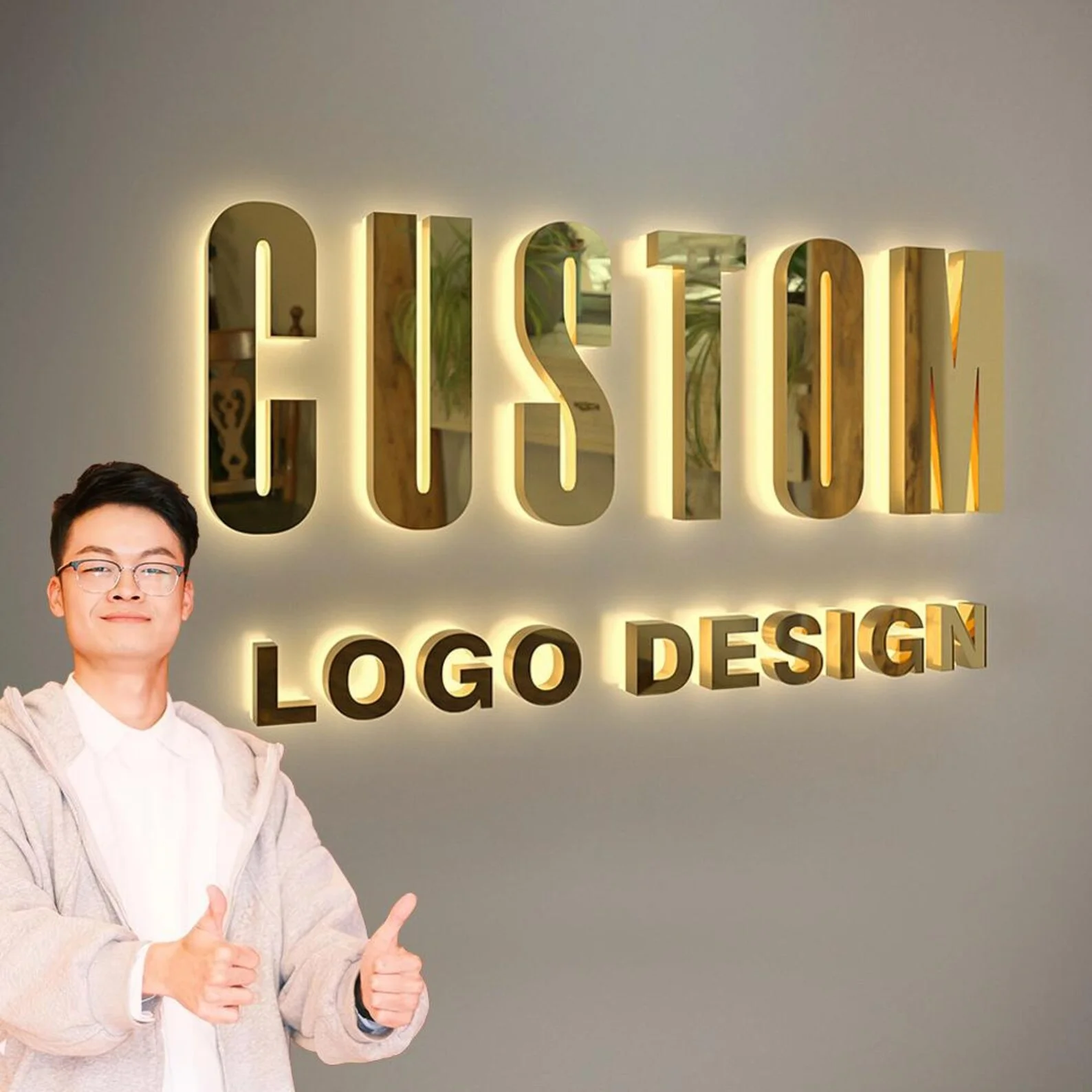 Backlit Sign,Lash Studio Sign,Custom Led Sign,Aluminum Metal Sign,Office Wall Backlit Acrylic Signage,Commercial Office Wall
