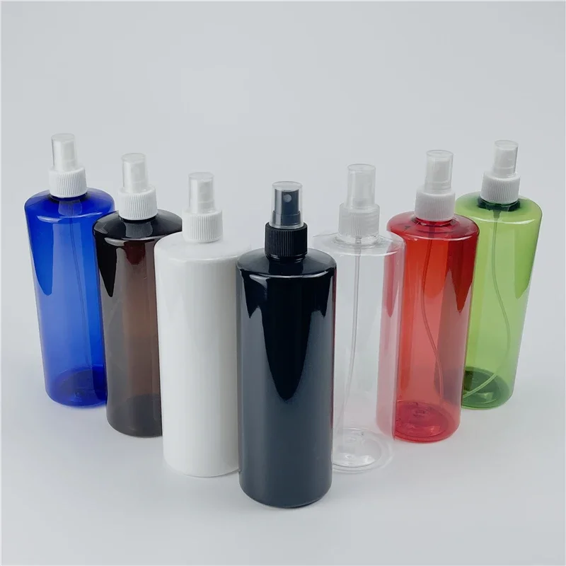 

Multicolor 500ML X 12 Empty Spray Pump Plastic Container For Personal Skin Care PET Cosmetic Bottle With Plastic Sprayer Perfume