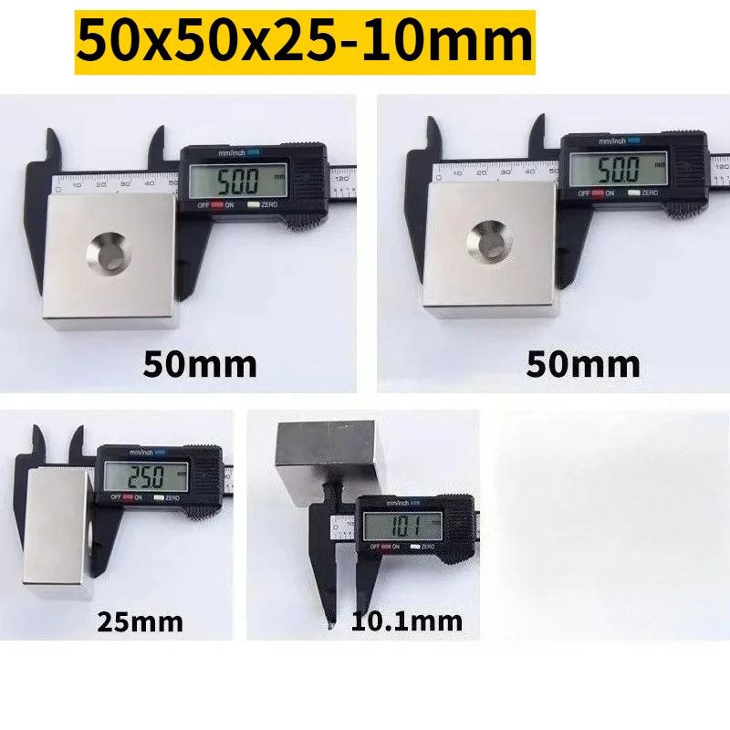 50x50x25-10mm Super Strong  Magnet Permanent Magnetic Imanes Block Powerful Magnets Refrigerator 50x50x25mm