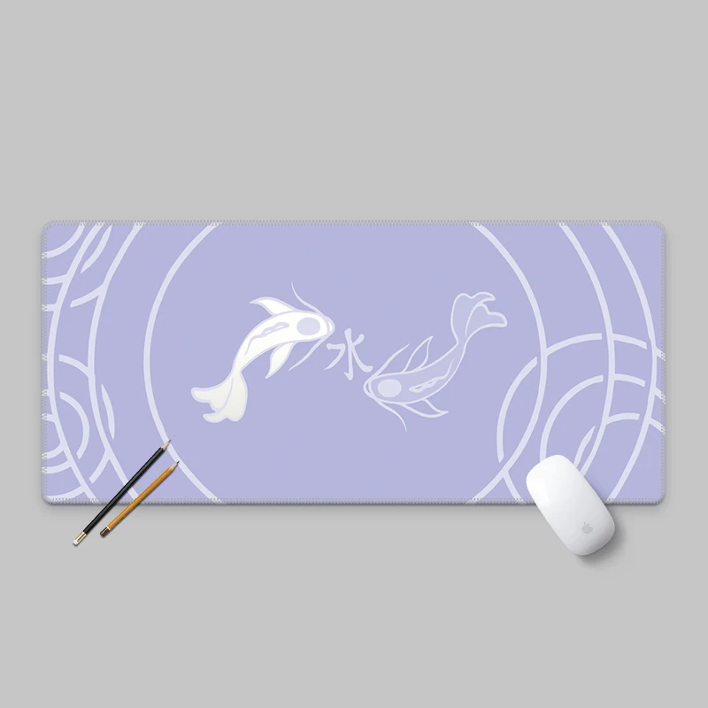 マウスパッドブルーデスクマットゲームマットパッドテーブルオフィスゲーマーアクセサリーキーボードマットシンプルな水鯉マウスパッドゲーマーラグ