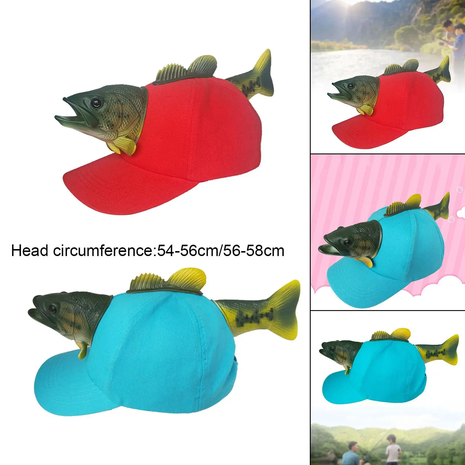 Novelty Baseball Cap Cartoon Trendy Parent Child Party Performance Fish Hat