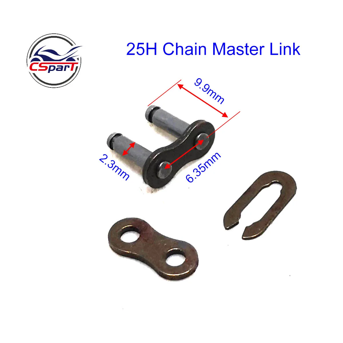 25H Chain with Master Link 47cc 49cc 2 Stroke Engine ATV Quad Go Kart Dirt Pocket Mini Motor Bike Motorcycle