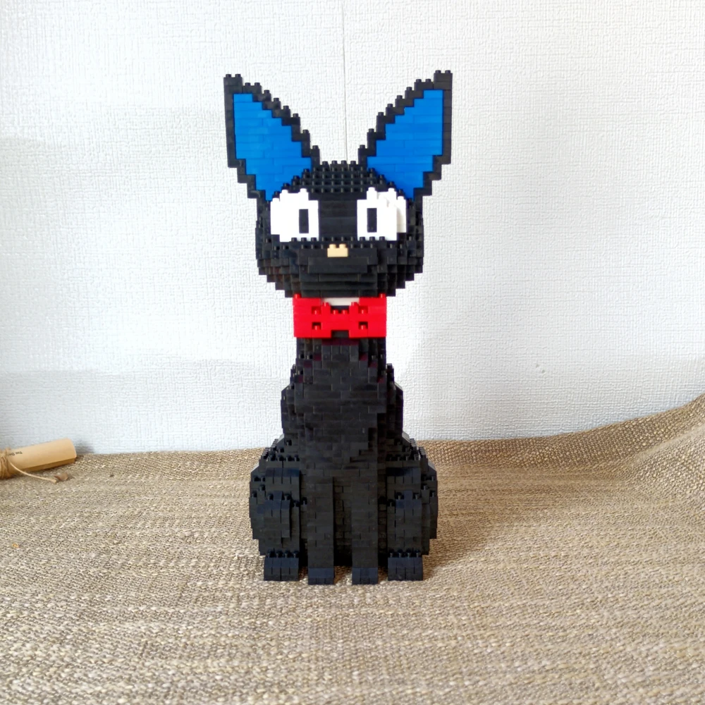 Encantador Shiba Inu ou Black Cat Building Block Kit, Delicioso Pet Models, Criativo Idéia Presente Único, Peça Decorativa