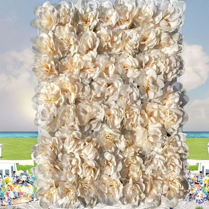 

40x6CM Artificial Flowers Outdoor Wedding Decoration Hydrangea Shopping Mall Event Decoration 3D Dahlia Flower Wall