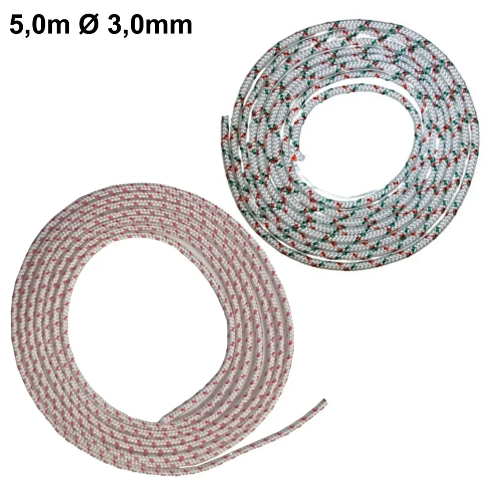 2 Pcs Lawn Mower Starter Rope Pull Rope 5m 3mm Dia 165kg Replacement Parts For Grass Trimmer Garden Power Tools Accessories