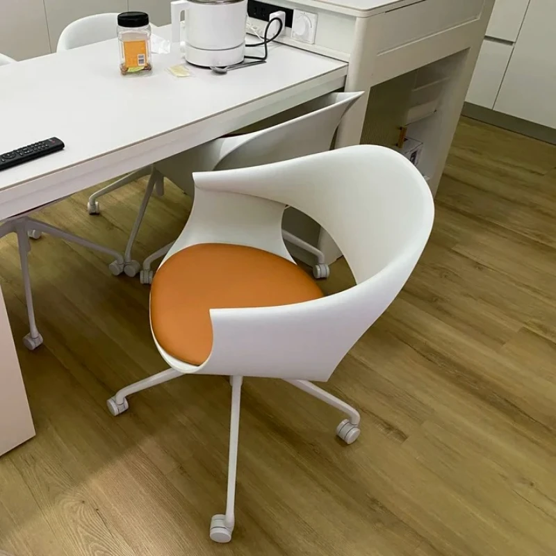 Ergonomic Office Chair Adjustable Height Computer Chair with Steel Legs Comfortable Plastic Chairs