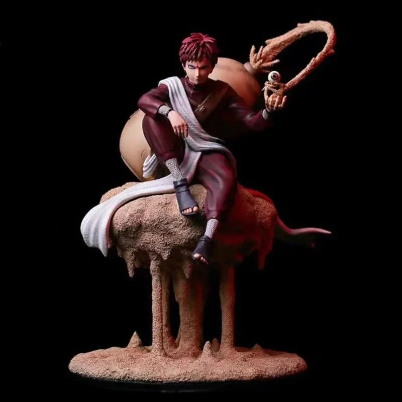 22cm naruto gaara figura de ação animação periféricos yondaime kazekage sentado postura ornamentos desktop exibição presente brinquedos