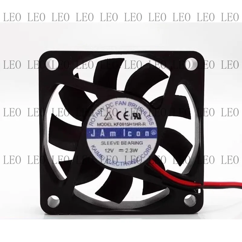 MY For JAMICON KF0615H1HR-R 6015 DC12V 2.3W 6CM 2-Wire Cooling Fan