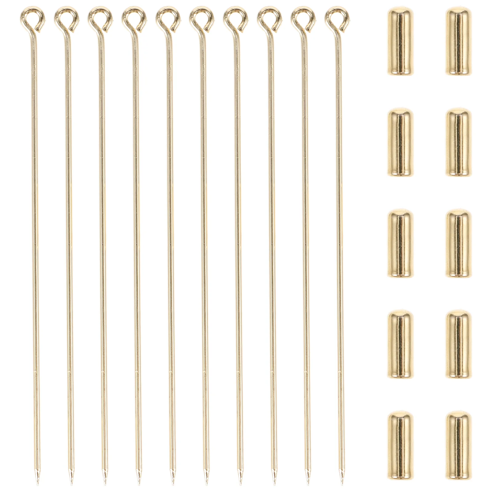 10 Pcs Brooch Hat Pins Accessories for DIY Long Needle Jewelry Copper Parts