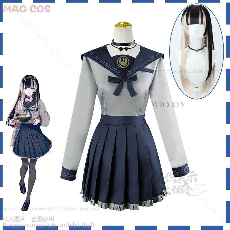 Anime Virtual YouTuber Juufuutei Raden Cosplay Costume VTuber Hololive Wig Japan JK School Uniform Woman Lovely Lolita Suit Cos