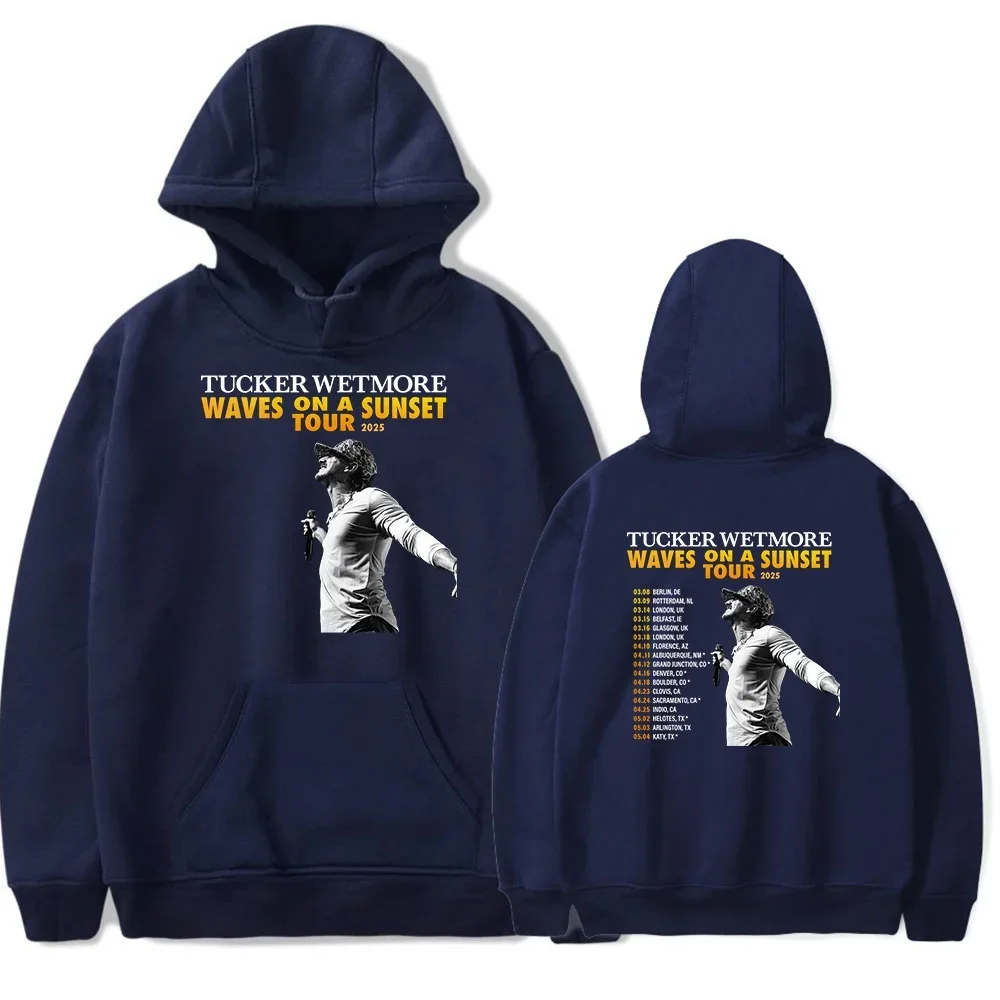 Tucker Wetmore Tour 2025 Merch هوديس للرجال/النساء للجنسين كم طويل البلوز قناع السترة موضة الشارع الشهير
