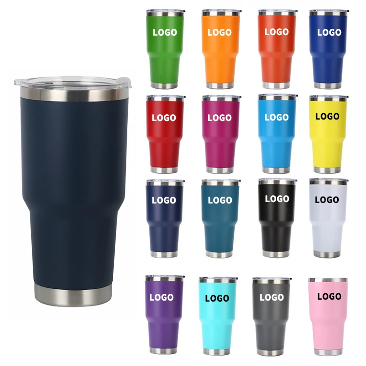 Bestselling Insulated Stainless Steel Coffee Travel Mug Double Wall 30oz Lidded Wine Mug