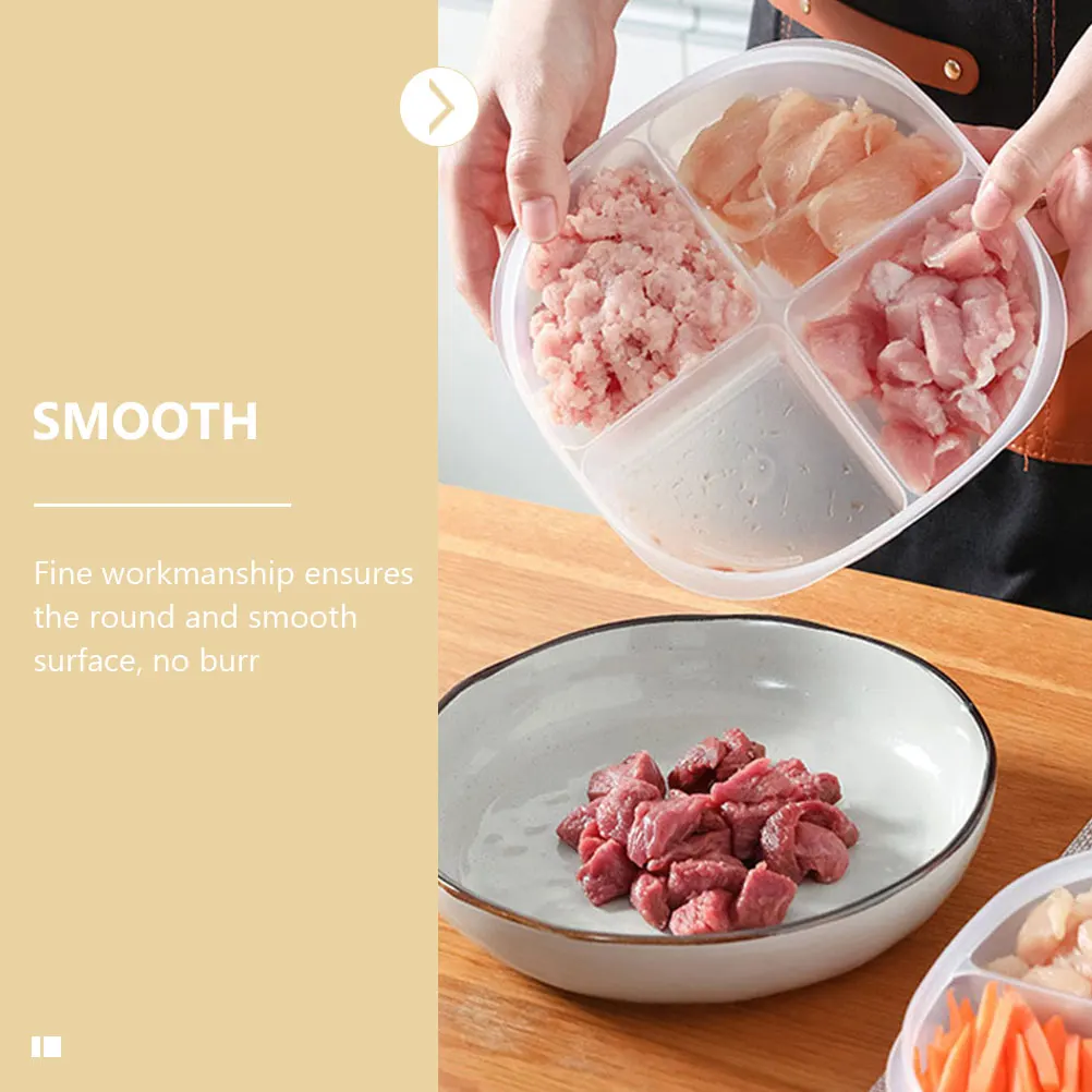 

2Pcs Refrigerator Storage Container Round No Burr Design Wear Resistance Keep Food Neat and Clean Kitchen Fridge Food Storage