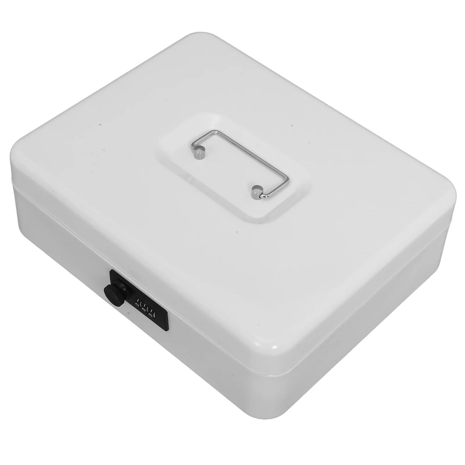 Металлический денежный ящик с паролем. Прочная железная конструкция. Банк экономии денег большой емкости для домашнего офиса. Прочный дизайн.