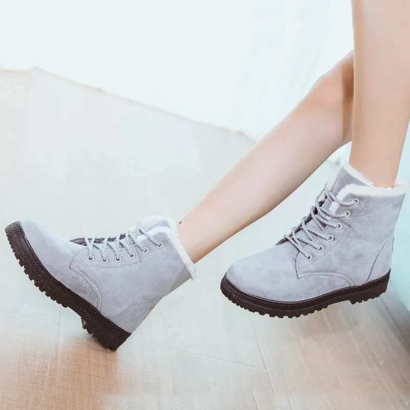 Women Boots Snow Plush Women Shoes Platform Boots For Women Fashion Keep Warm Women's Boots Flat New Botas Mujer Winter Shoes