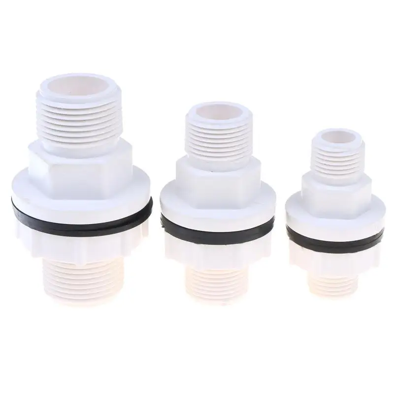 PVC Outer Thread Garden Water Pipe Connector Eco Friendly Fitting for Residential Water Tank Oil Tank Port