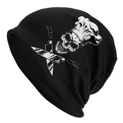 Custom Chef Cooking Pirate Skull Cross Knife Bonnet Hats Fashion Knit Hat For Men Women Warm Winter Skullies Beanies Caps