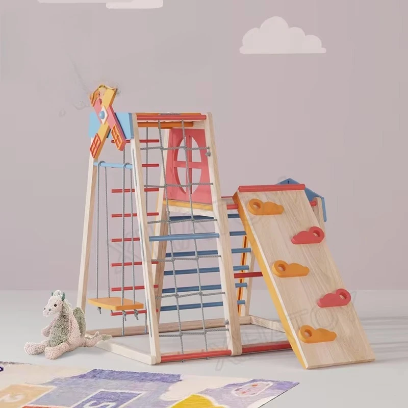 West Coast Wooden Climbing Toys Indoor Kids Climbing Frame Wooden