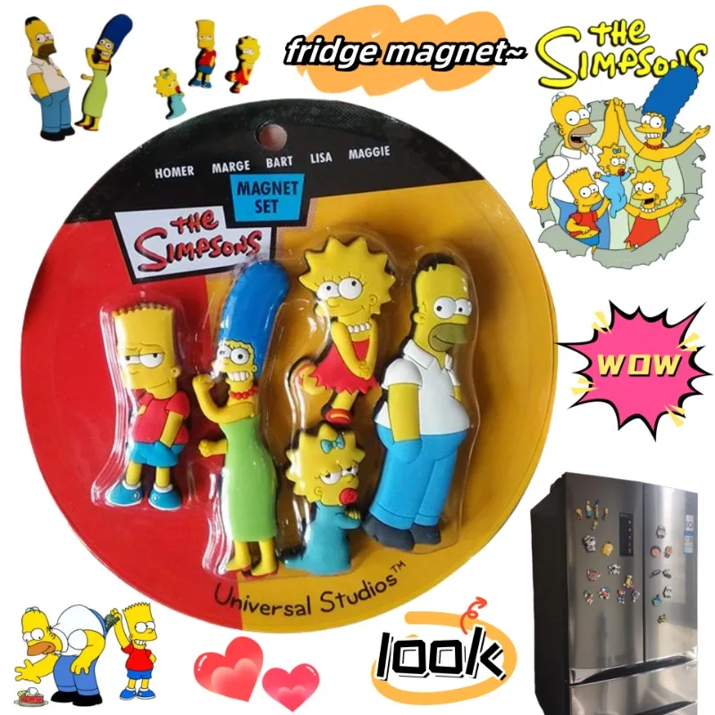 

Новый магнит на холодильник с изображением Гомера и Мардж Симпсонов из мультфильма «Симпсоны», двухмерный, милый, декоративный, для дома.