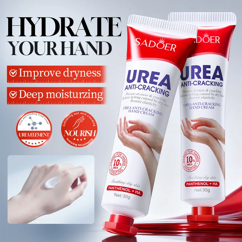 SADOER Urea Anti-Cracking Handcrème Diep Hydraterend Verbetert Droogheid Verlicht Jeuk Panthenol HA Voedt Handhuidverzorging - afbeelding 2