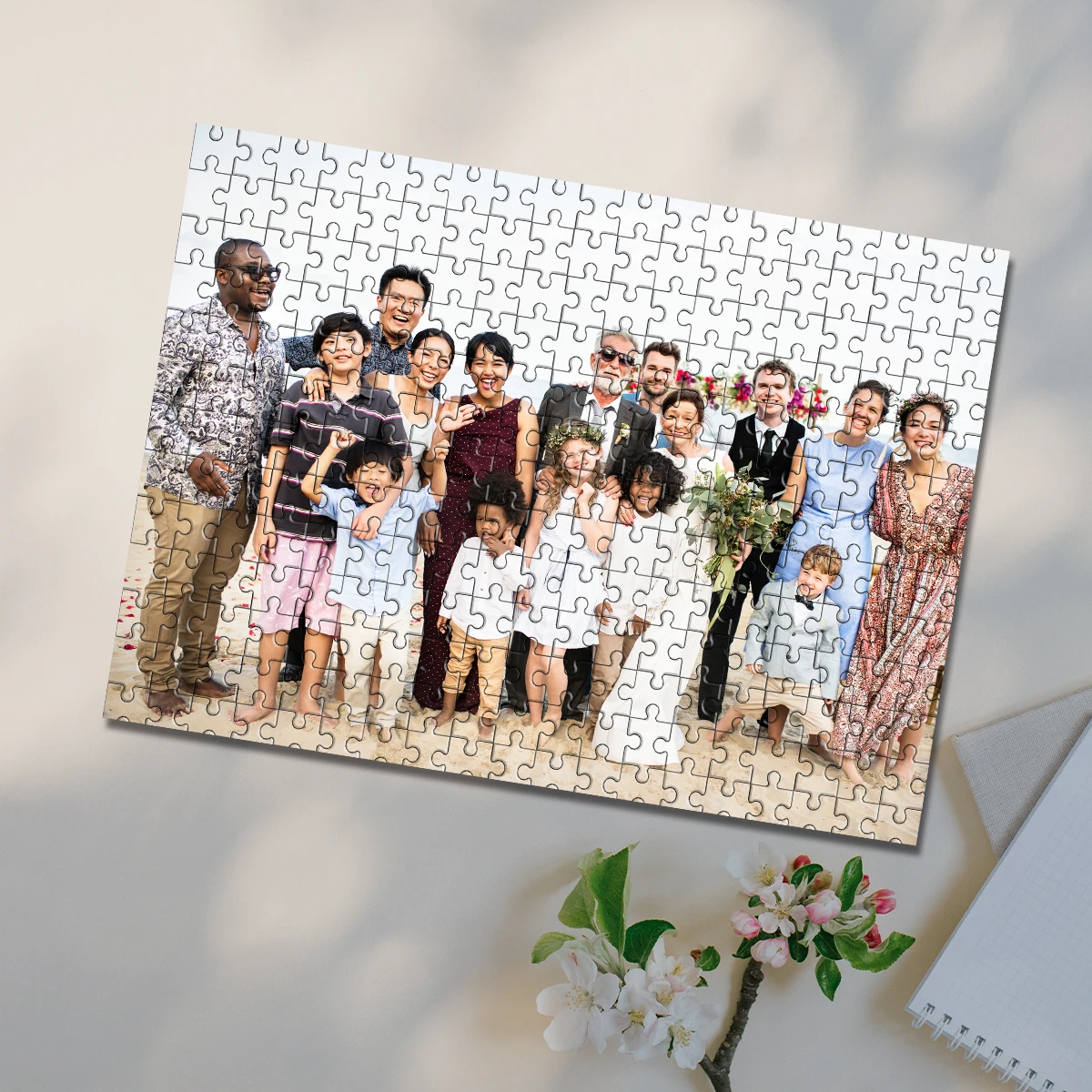 35/300/500/1081 Buah Puzzle Foto Kustom Yang Dipersonalisasi Foto Pertemuan Keluarga Puzzle Gambar Pria Yang Dipersonalisasi Puzzle Barang Kustom