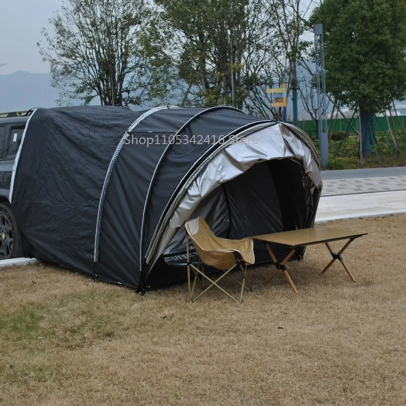 4-Person Multi-Use SUV Rear Tent Double Layer PU3000mm Waterproof UPF50+ UV Protection 2-Room Camping Tent