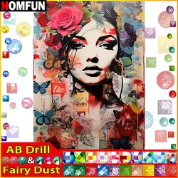 HOMFUN Fairy Dust AB DIY 5D Diamond Painting