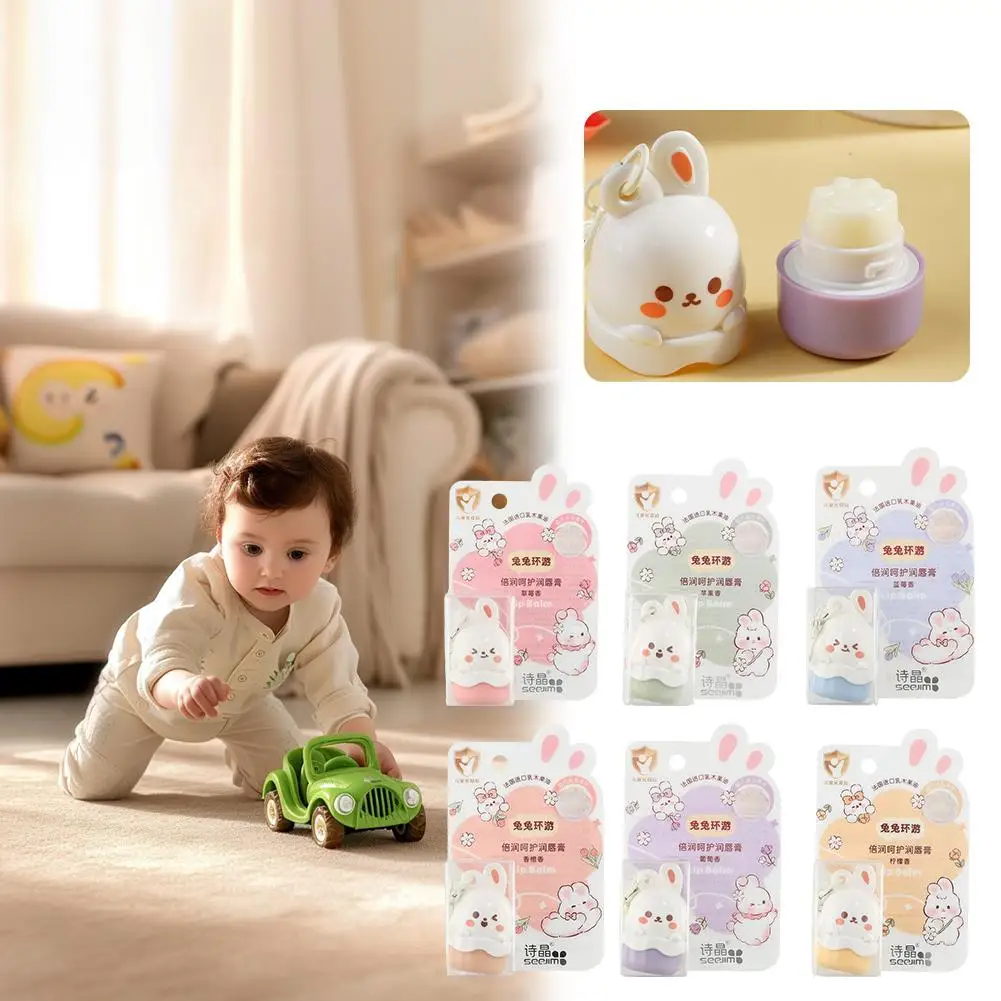 Little Cute Rabbit Double Lip Balm Moisturizing And Anti-cracking Lip Male Female Winter Baby Students Autumn And Balm R0Q3