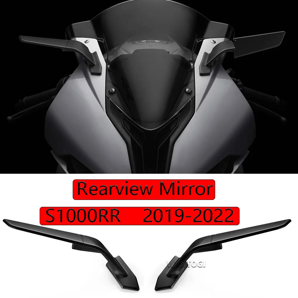 

For BMW S1000RR Motorcycle Rearview S1000RR Motorcycle Stealth Sport Winglet Adjustable Swivel Rearview Mirror 2019-2022