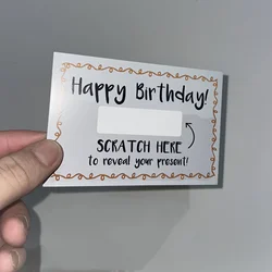 10pcs, DIY Birthday Cards, Scratch Off Cards, Surprise Gift Card, Creative Birthday Gifts For Boyfriends And Girlfriends, Date N