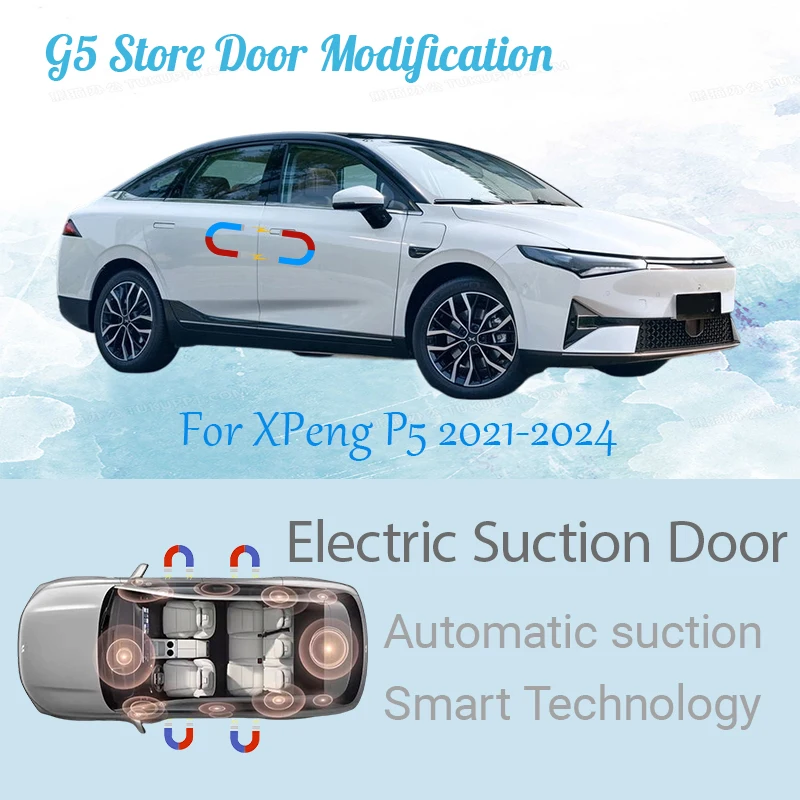 

For XPeng P5 2021-2024 Car Electric Suction Door Power-assisted Closing Door Soft-close Function