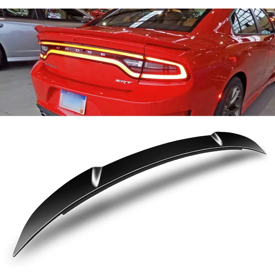 تعديل شاحن 2015-2018 الإجمالي الأسود مصنع نمط الجذع فلوش جبل الجذع الخلفي سبويلر الجناح-هوائي عالي الجودة