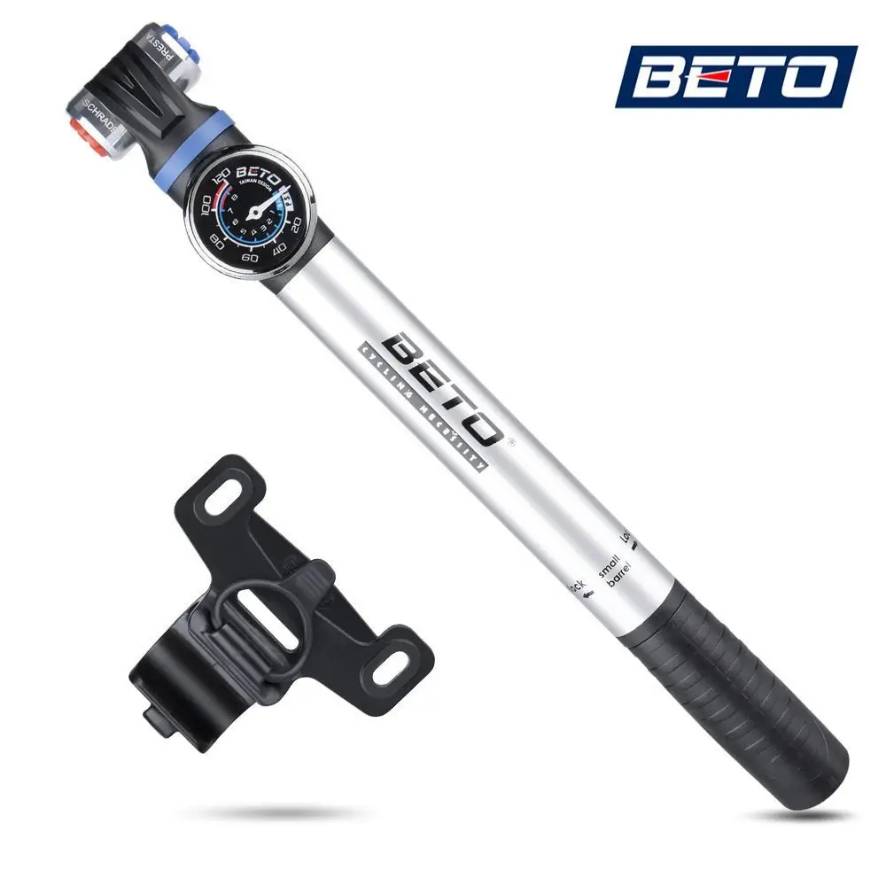 

BETO Portable 120PSI Bike Air Pump with Gauge High-pressure Bicycle Tire Air Pump for Fork Rear Suspension Shock Absorber Tools