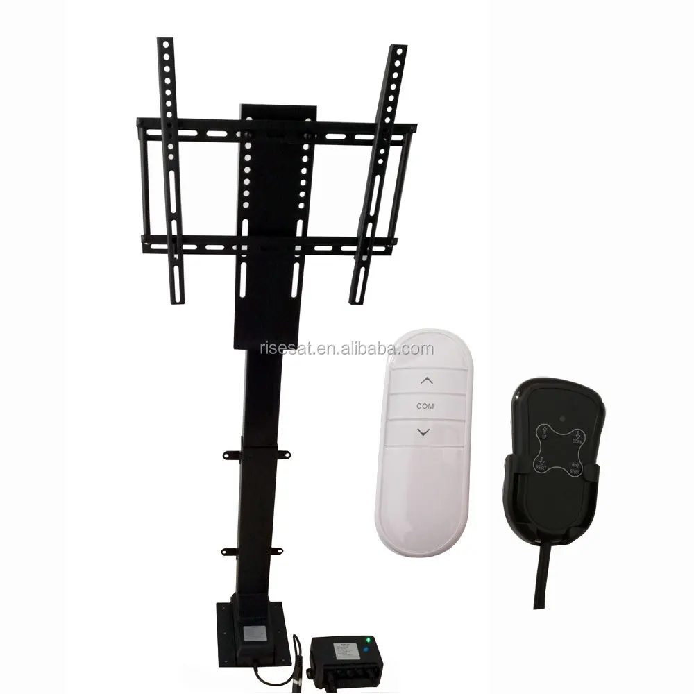 Adjustable Height Electric TV Stand with Remote control for 21