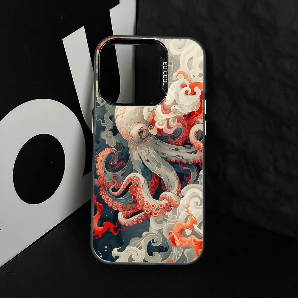 

Octopus Cloud case for iPhone17 16 15 14 13 12 11 Pro/ Max/Plus shock-proof rear cover anti-fingerprint