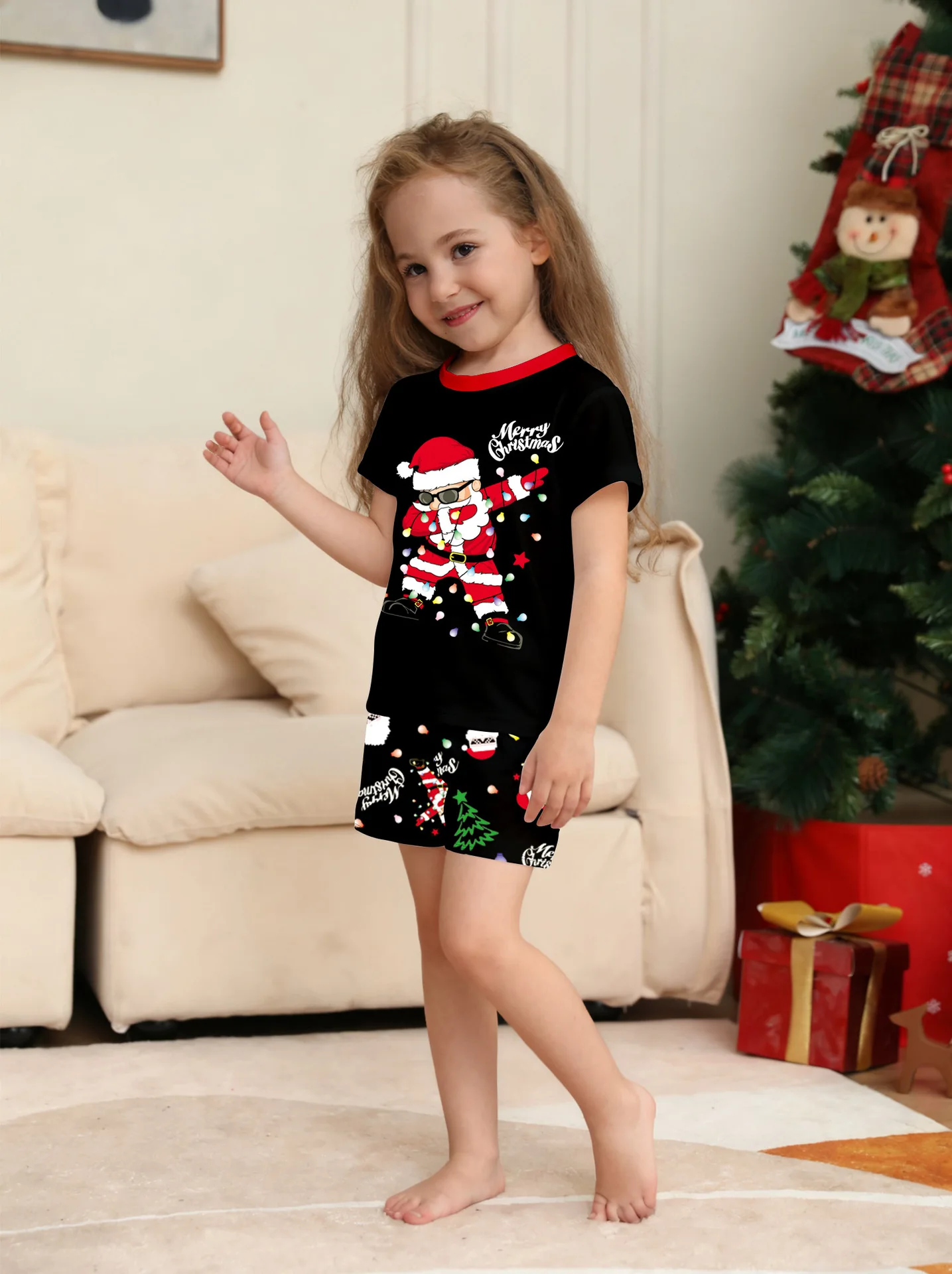 大人、赤ちゃん、子供用クリスマス柄ファミリーマッチングパジャ - Baby Clothing Night のレビューと価格