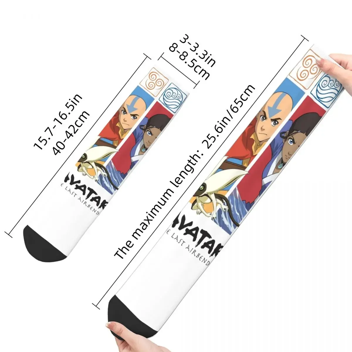 Funny Men Socks Novelty Avatar-The Last Airbender Group Character Panels Sock Women Socks Spring Summer Autumn Winter Crazy Sock