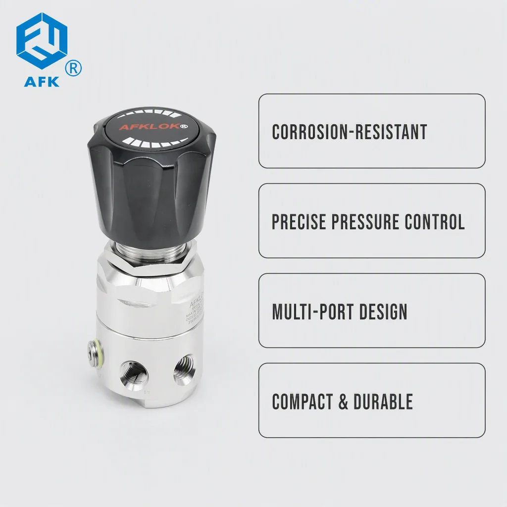 6000psi 3000psi High Pressure Nitrogen Helium Argon Oxygen Stainless Steel Pressure Regulator with No Gauge