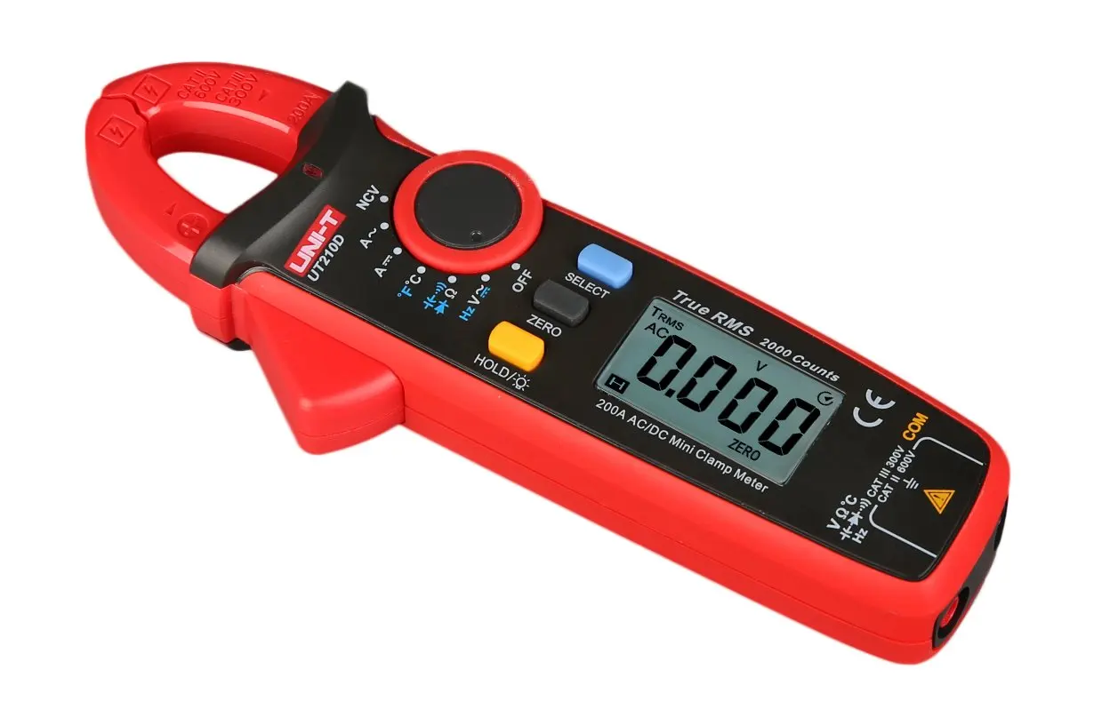

UT210D Mini Clamp Meter, AC/DC Current Tester, True RMS, NCV, CAT III 600V, Peak & Data Hold, 0.1mA to 100A