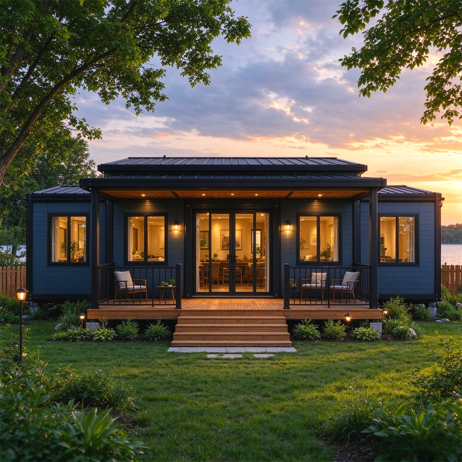 Expandable Container House 3 4 5 Bedroom Prefabricated Homes 20Ft 40Ft Luxury Prefab Villa Foldable House Portable Mobile Home